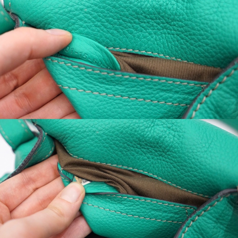 Chloe Mini Marcie Jade Green Leather Bag - Picture 4 of 8